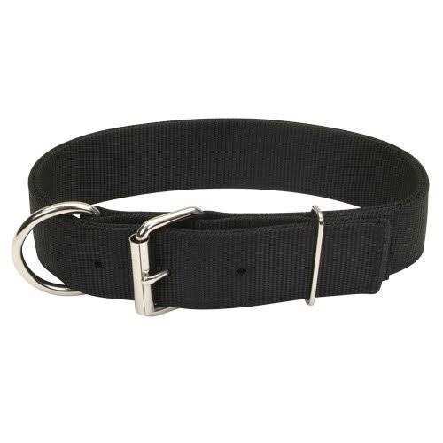 Coastal Pet Macho Dog Double-Ply Nylon Collar with Roller Buckle 1.75 Wide Black - Pet Supplies online store