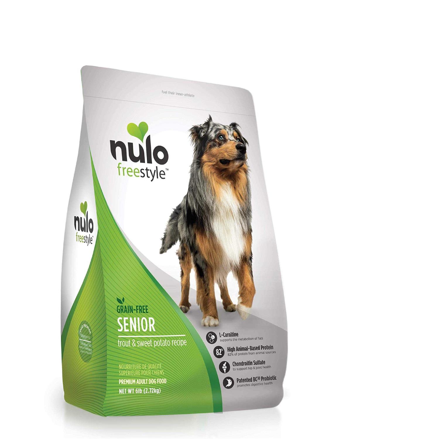 Nulo Freestyle Grain-Free Senior Trout & Sweet Potato Dry Dog Food - Pet Supplies online store