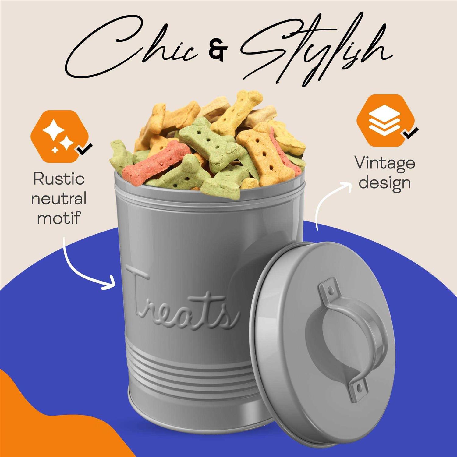 Amici Pet Retro Treats Storage Canister - Pet Supplies online store