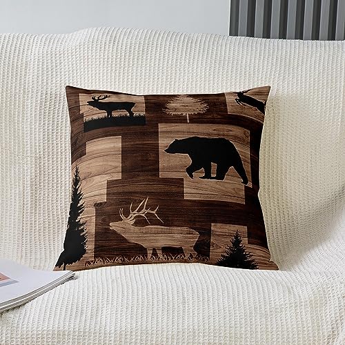 Dinosaur Decorative Pillow Covers 18x18 Set of 2, Cute Cartoon Animal Throw Pillow Covers for Outdoors Chair, Girls Kawaii Dino Cushion Cases, Lovely Dinosaur Animal World Theme Pillow Covers, White