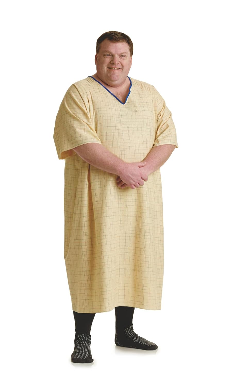 Medline 10X-Large Tieside Patient Gown in Spectrum Yellow - Premium Quality, Comfort, and Durability for Medical Patients, 12 Count