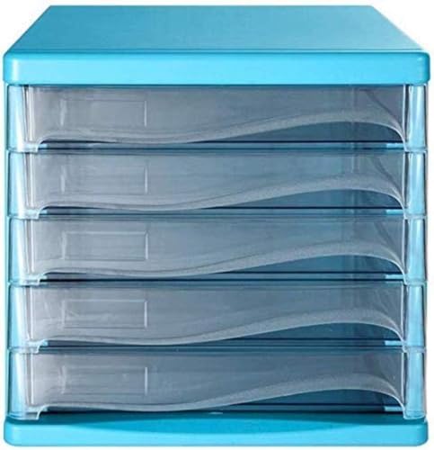 Office Filing Storage File Cabinets Flat File Cabinets 5 Drawers Innovation Design White Black Blue Office Organizer File Holder Desktop Manager Home Office Furniture Office Supplies (Color:C)