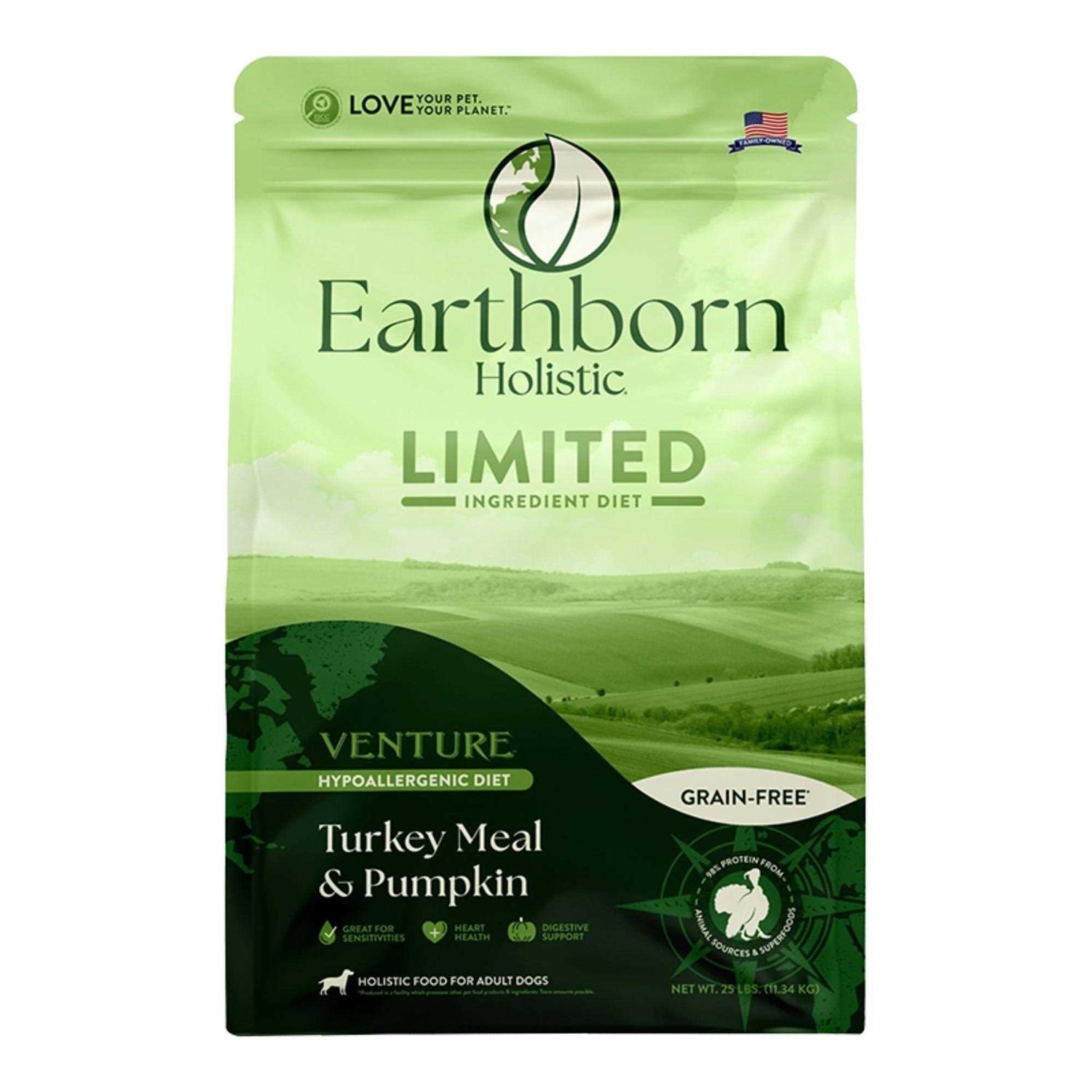 Earthborn Holistic Venture Limited Ingredient Grain Free Turkey Meal & Pumpkin Dry Dog Food - Pet Supplies online store