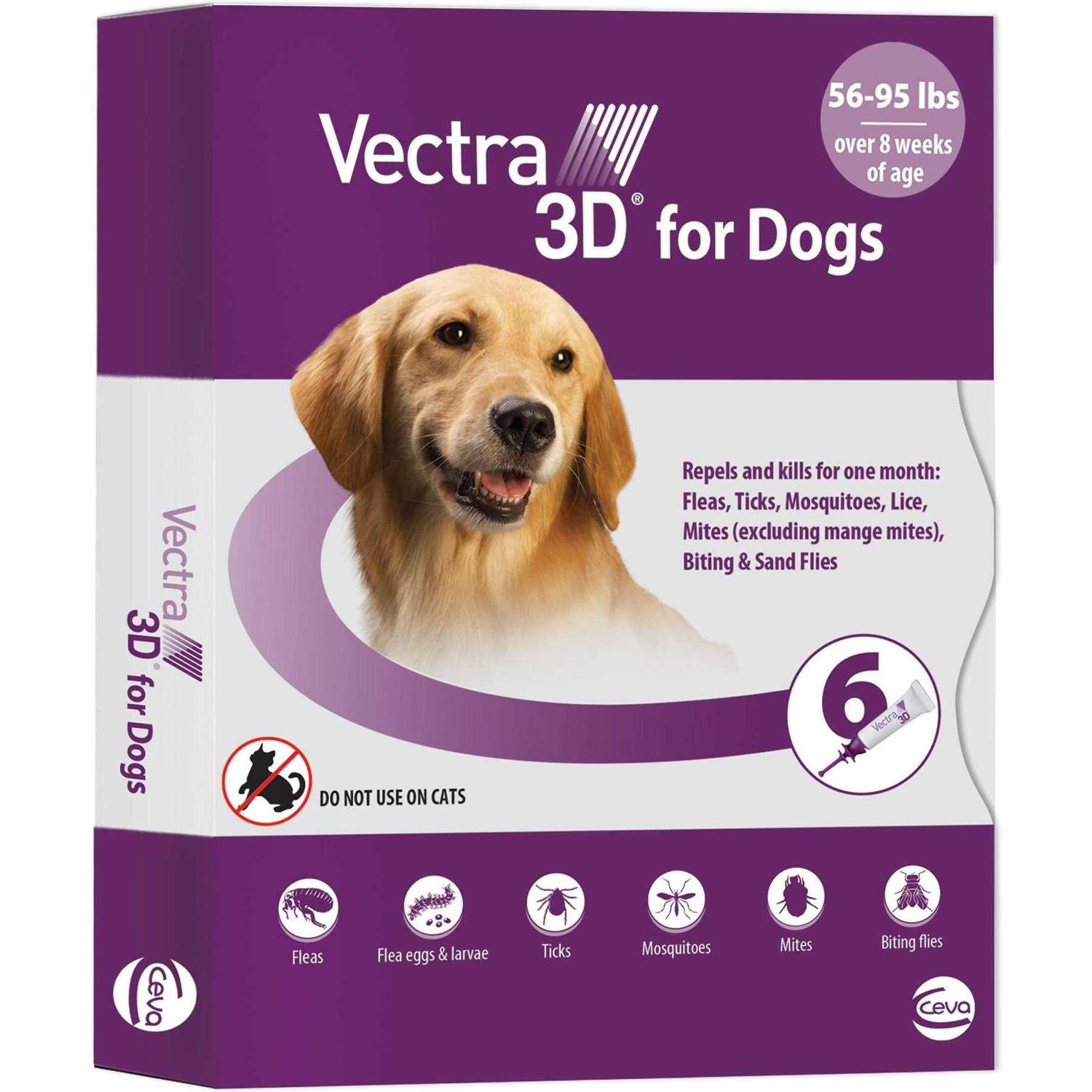 Vectra 3D for Large Dogs 56-95 lbs - Pet Supplies online store