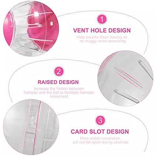 CHUQIANTONG Hamster Exercise Ball Silent Hamster Wheel Small Animals Transparent Ball For Dwar Rat Relieves Boredom And Increases Activity - Pet Supplies online store