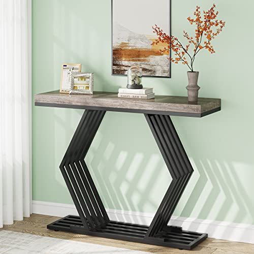 Modern Entryway Console Table,Black+Gold