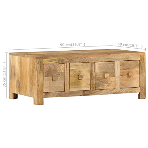 Coffee Table with 4 Drawers 35.4