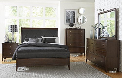 Homelegance Cotterill 3-Drawer Nightstand, Cherry