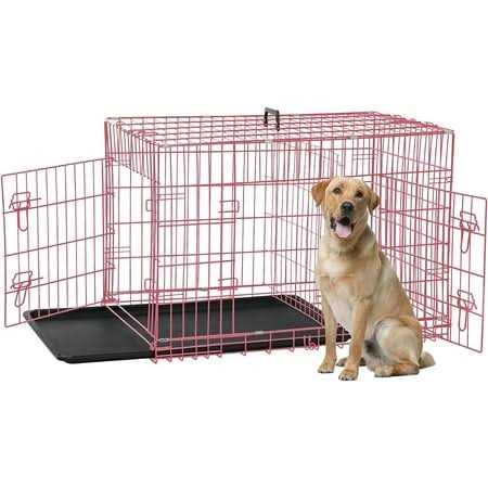 Dkelincs 42 inch Dog Crate Dog Cage for Large Dogs Foldable Metal XL Dog Kennels with 2 Doors - Pet Supplies online store