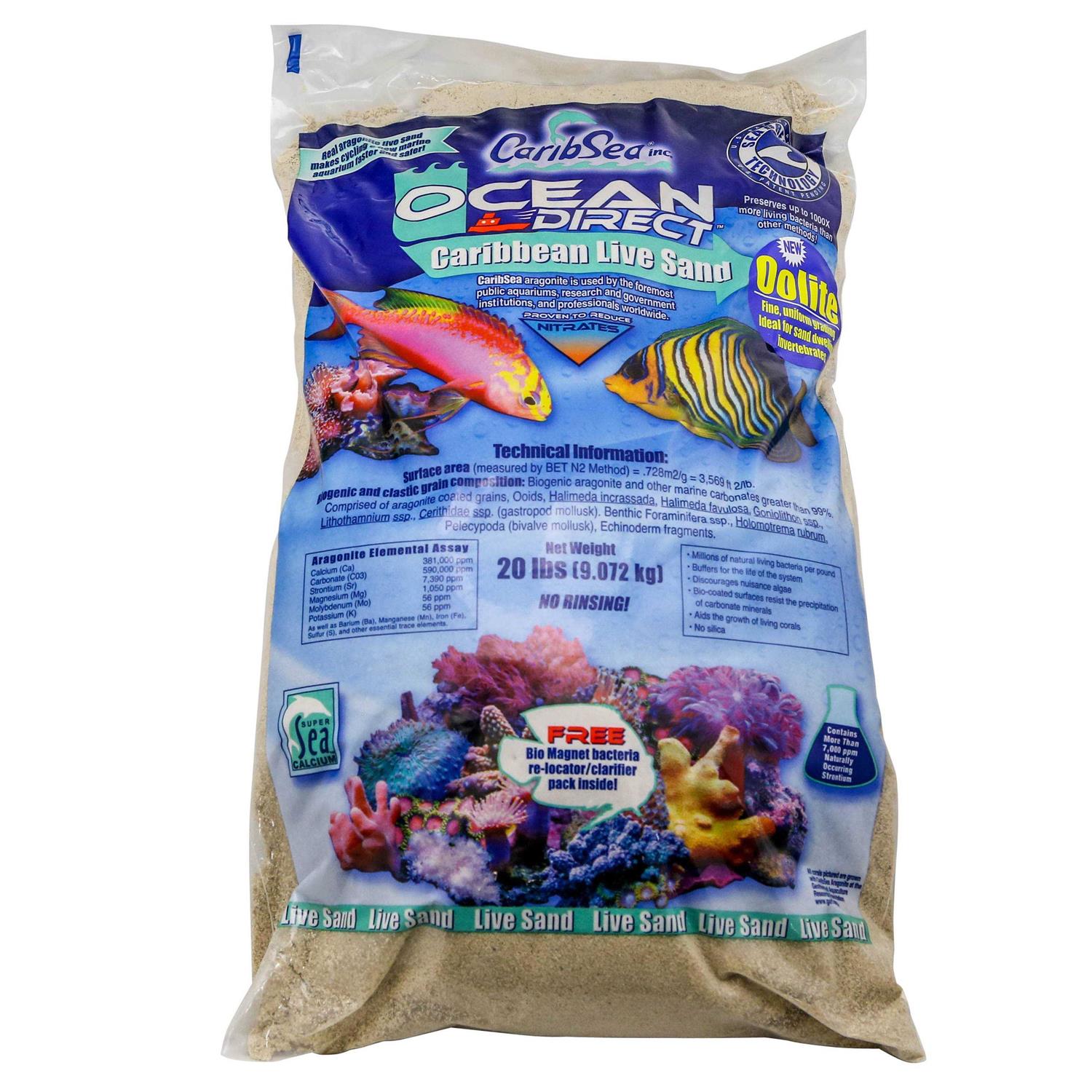 CaribSea Ocean Direct Live Sand Oolite 40 lb - Pet Supplies online store