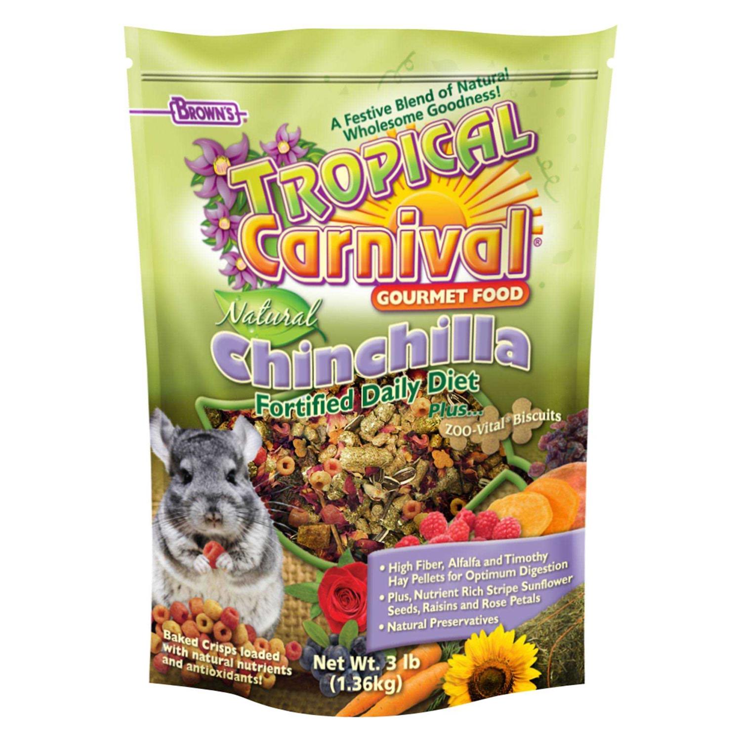 Brown's Tropical Carnival Natural Biscuits Chinchilla Food - Pet Supplies online store