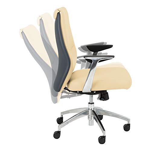 Premium Mid Back Contemporary Fully-Adjustable Executive Office Desk Chair NOR-PEG6553BG-SO Beige