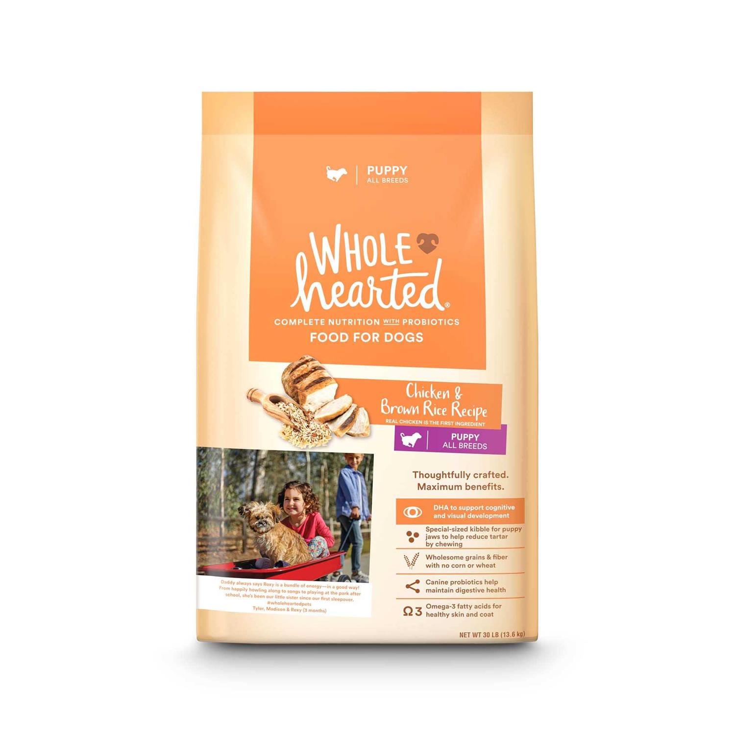 WholeHearted All Breed Chicken and Brown Rice Recipe Dry Puppy Food - Pet Supplies online store