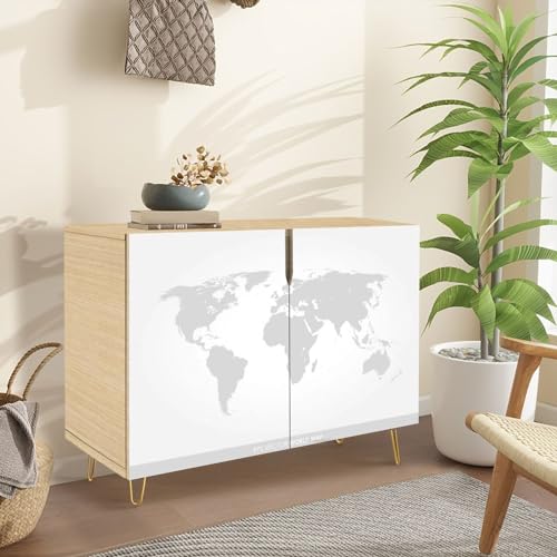 Mid Century Sideboard Buffet Kitchen Storage Cabinet with 2 Doors Similar World map Minimalistic World map Blue worldmap for website Cupboard Console Table Bar Cabinet for Dining Room Hallway