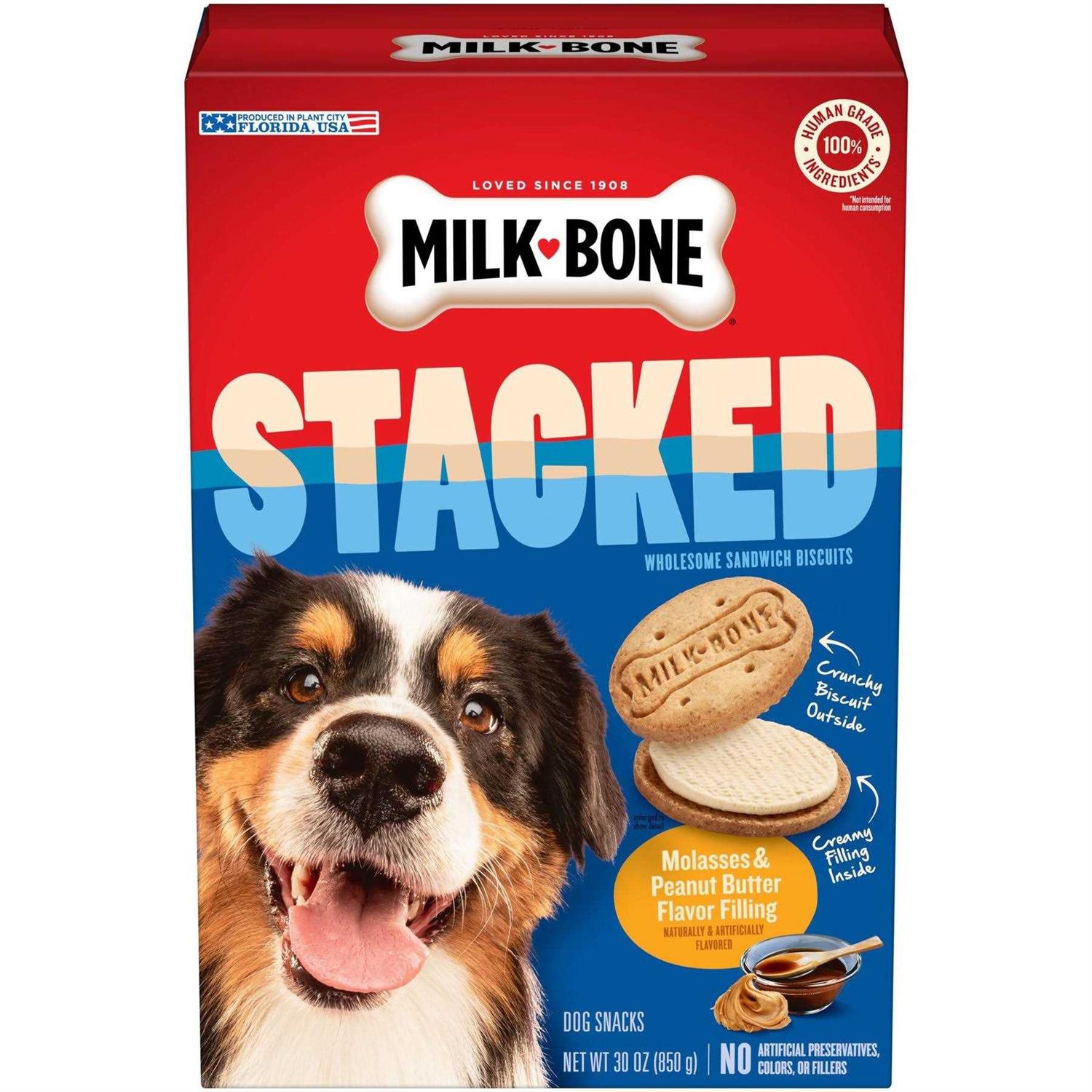 Milk-Bone Stacked Molasses & Peanut Butter Dog Treats - Pet Supplies online store