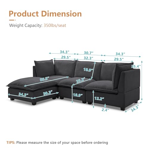 mikibama Modular Sectional Sofa, 99