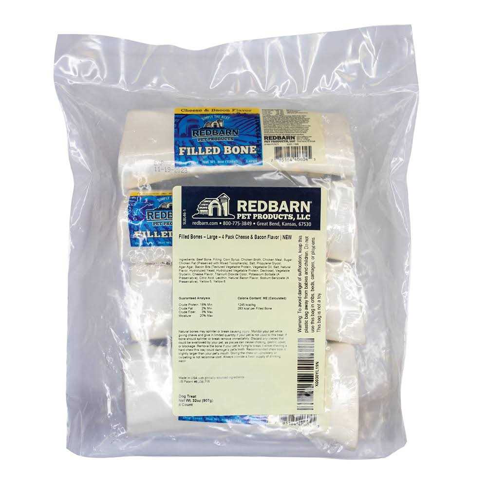 Redbarn Large Beef Filled Bones Dog Treats - Pet Supplies online store