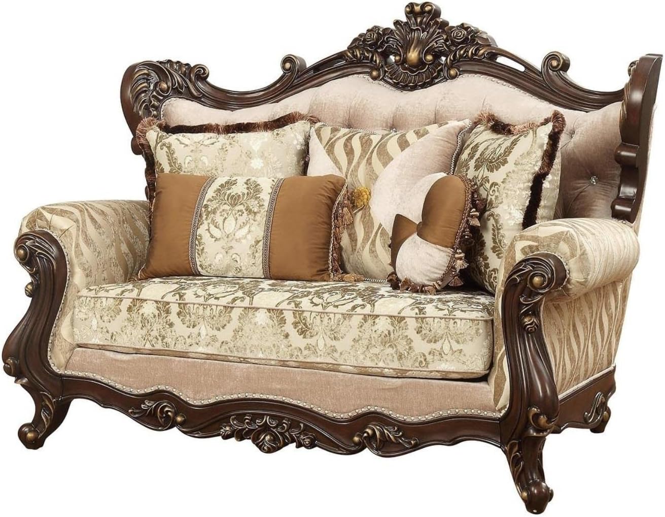 Acme Furniture Loveseat w/5 Pillows