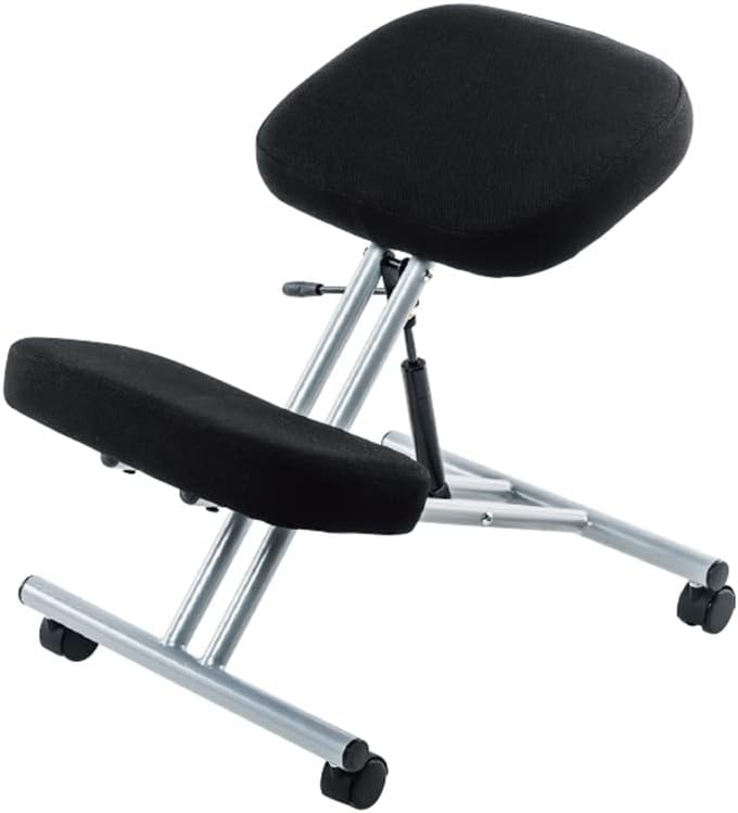 gonomic Kneeling Chair, Office Kneeling Chair, Improves and Corrects Posture Stool, Adjustable Kneeling Chair w Brake Gliding Casts for Office and Home