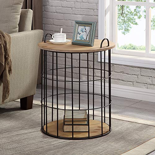 FirsTime & Co. Arborfield Basket Storage Accent Table, 23.25