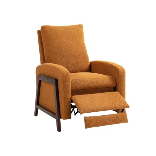 Adjustable Recliner Chair with Footrest, Mid-Century Modern Accent Chair, Versatile Lounge Chair for Reading, Napping, Light Blue