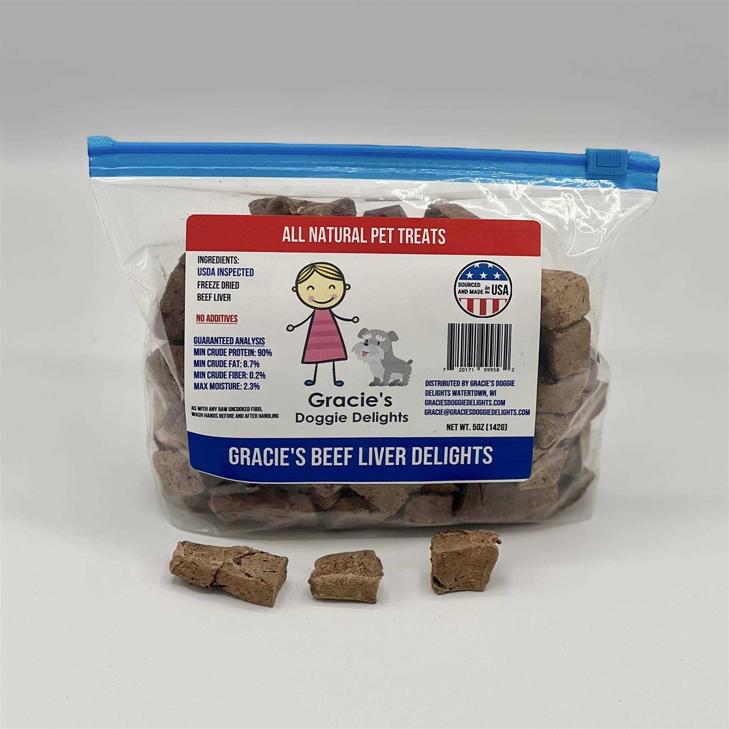 Gracie's Beef Liver Delights 5oz - Pet Supplies online store