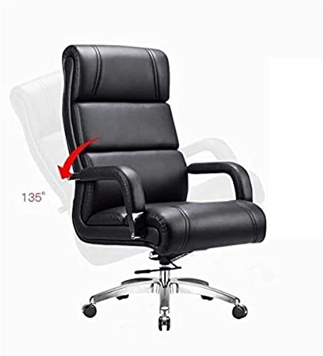 Ergonomic Executive Office Chair Reclining Pu Leather Computer Chair High Back Desk Chair with Adjustable Height/Tilt 360-Degree Swivel, 300Lb Capacity, Black Lofty Ambitio (Black)