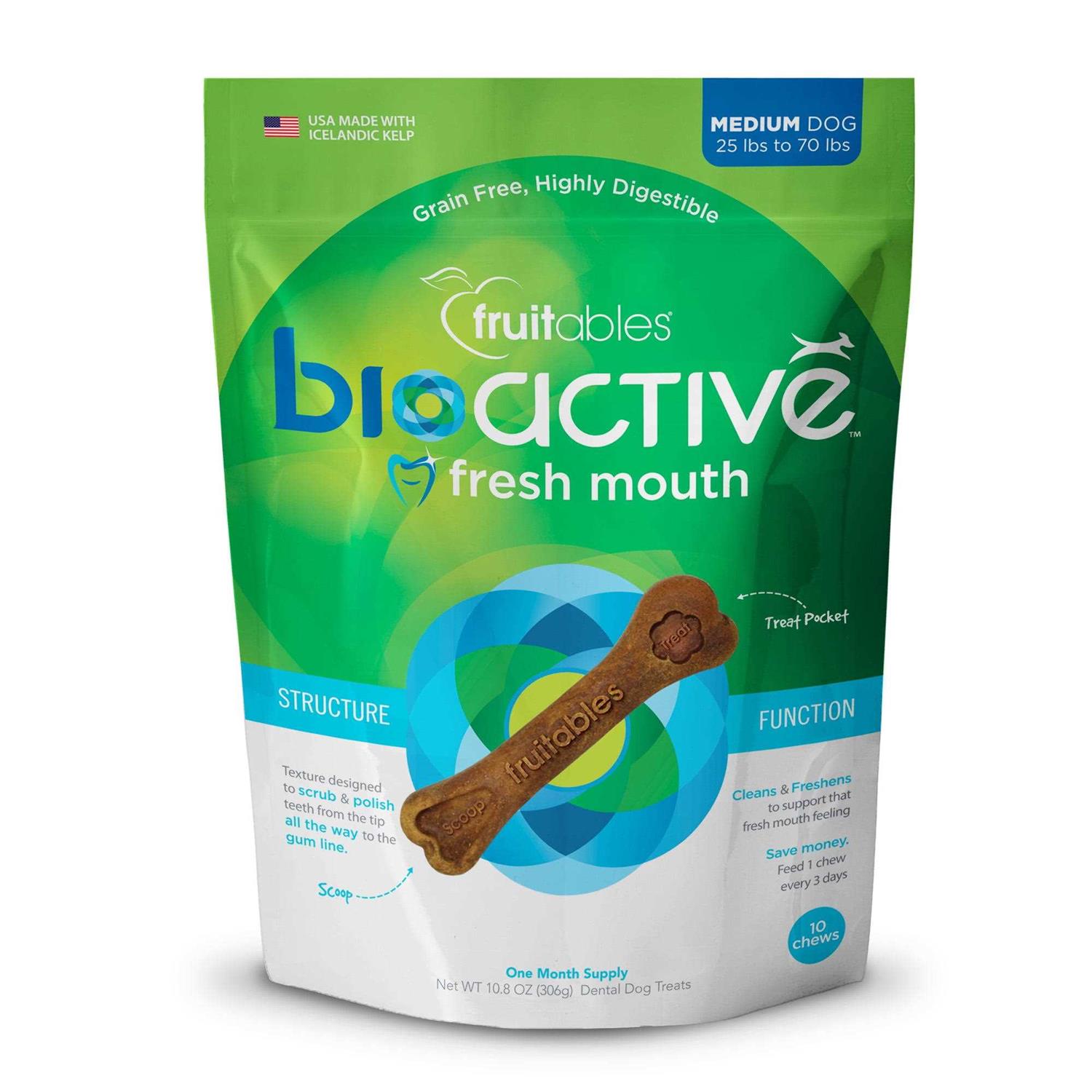 Fruitables Bioactive Fresh Mouth Dental Chews - Pet Supplies online store