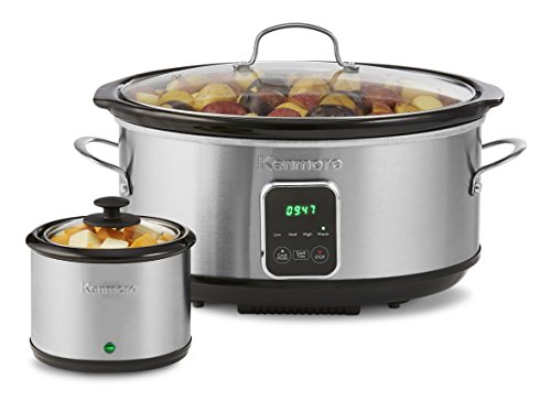 Kenmore 80010 7 Quart Slow Cooker with Dipper in Stainless Steel