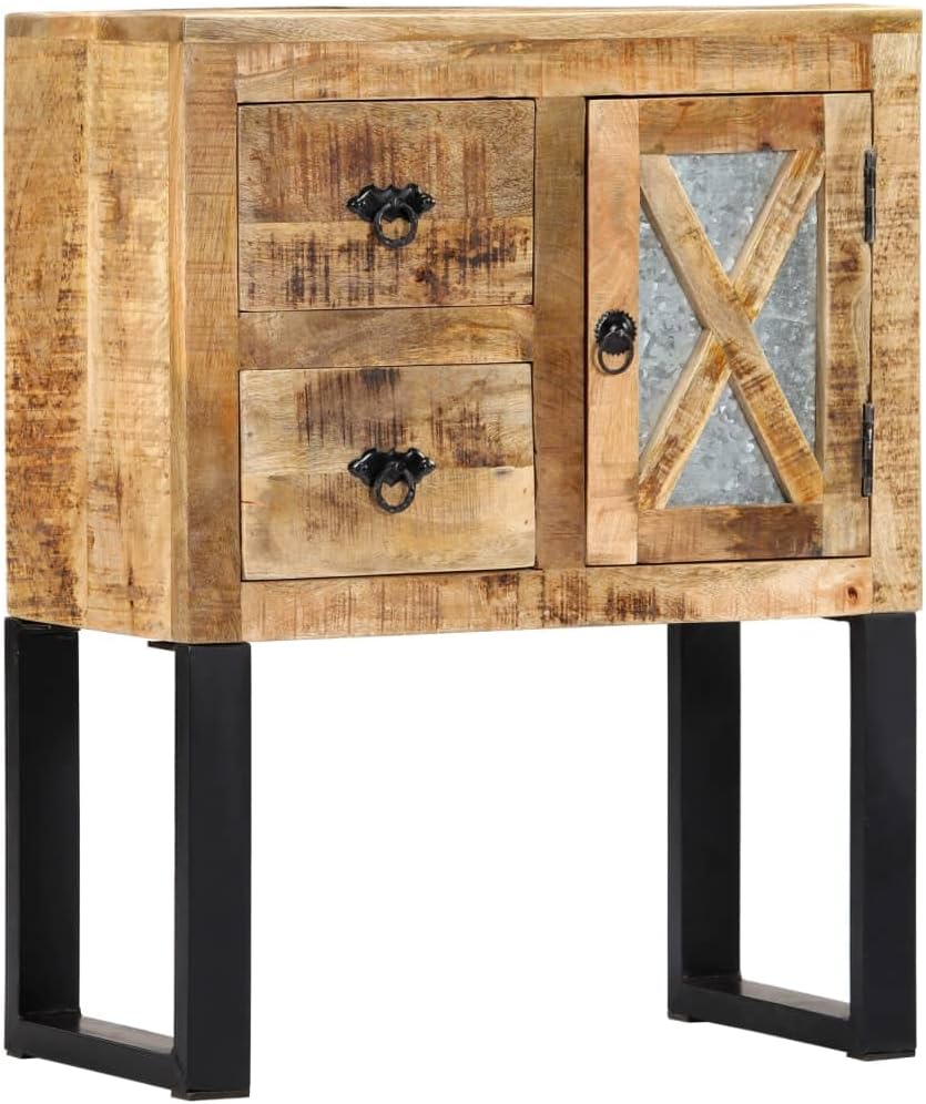 SKM Sideboard 60x30x76 cm Solid Mango Wood (Weight-32KG)-240722