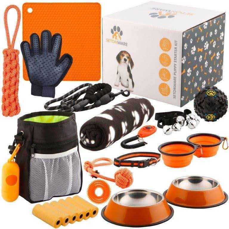 Setonware Puppy Starter Kit Dog Toys Dog Bed Blankets Puppy Dog Grooming Tool - Pet Supplies online store