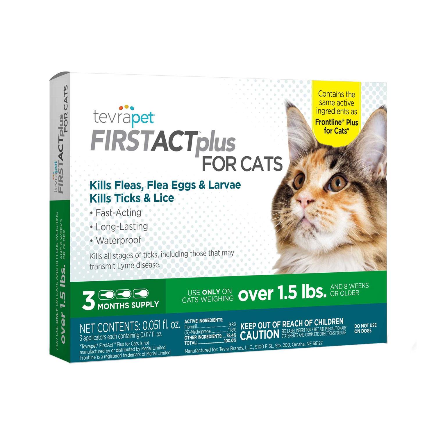 TevraPet FirstAct Plus for Cats Flea and Tick Prevention - Pet Supplies online store