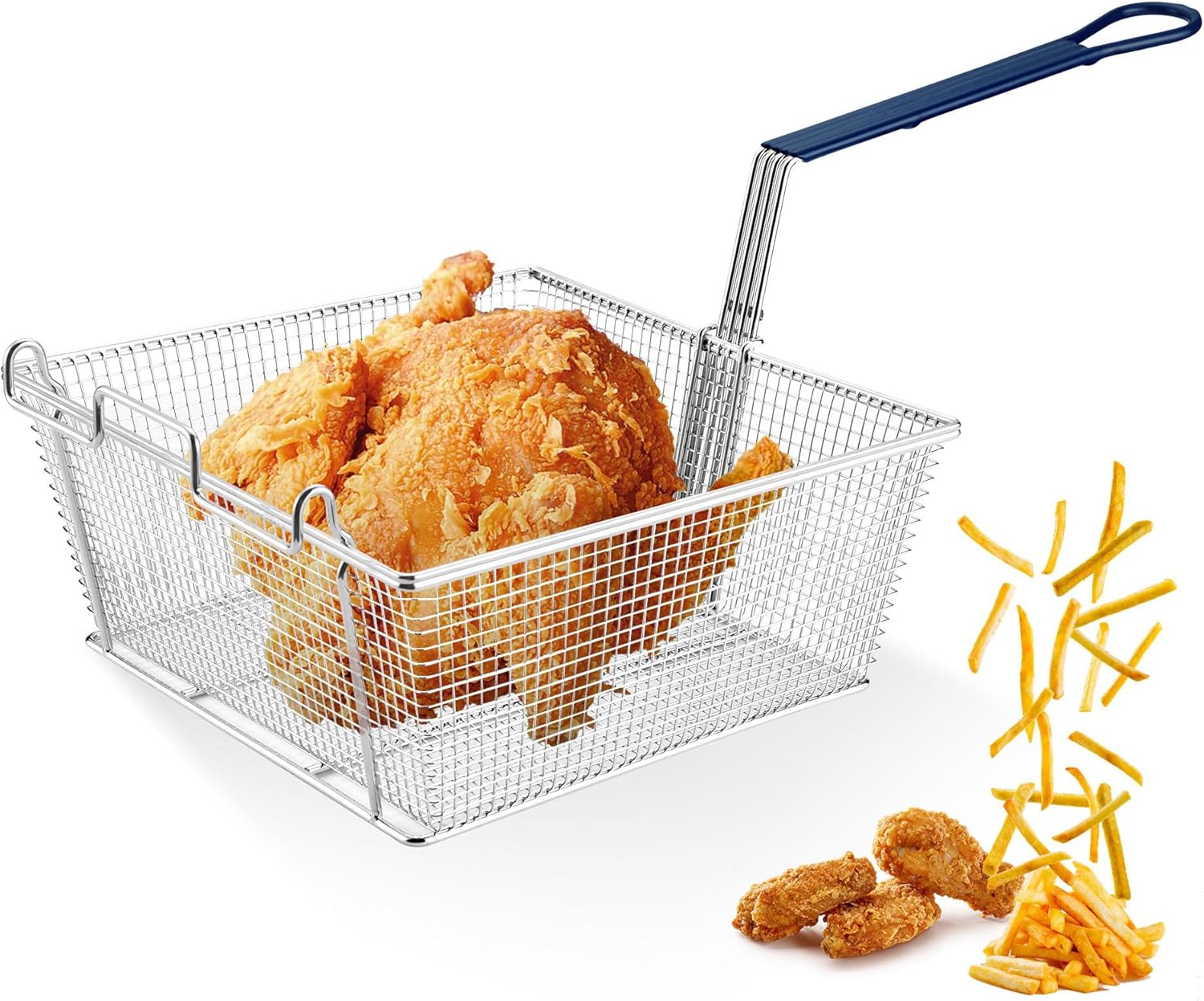 WeChef Commercial Deep Fryer Basket 8.8 Lbs Large Capacity 13