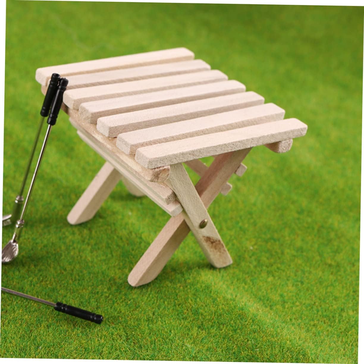 2pcs Shiwan Folding Table Furniture Small Folding Picnic Table Small Folding Tables Accessories Foldable Mini Table Coffee Table Desk Dining Table and Chairs Wooden Miniature Ob11