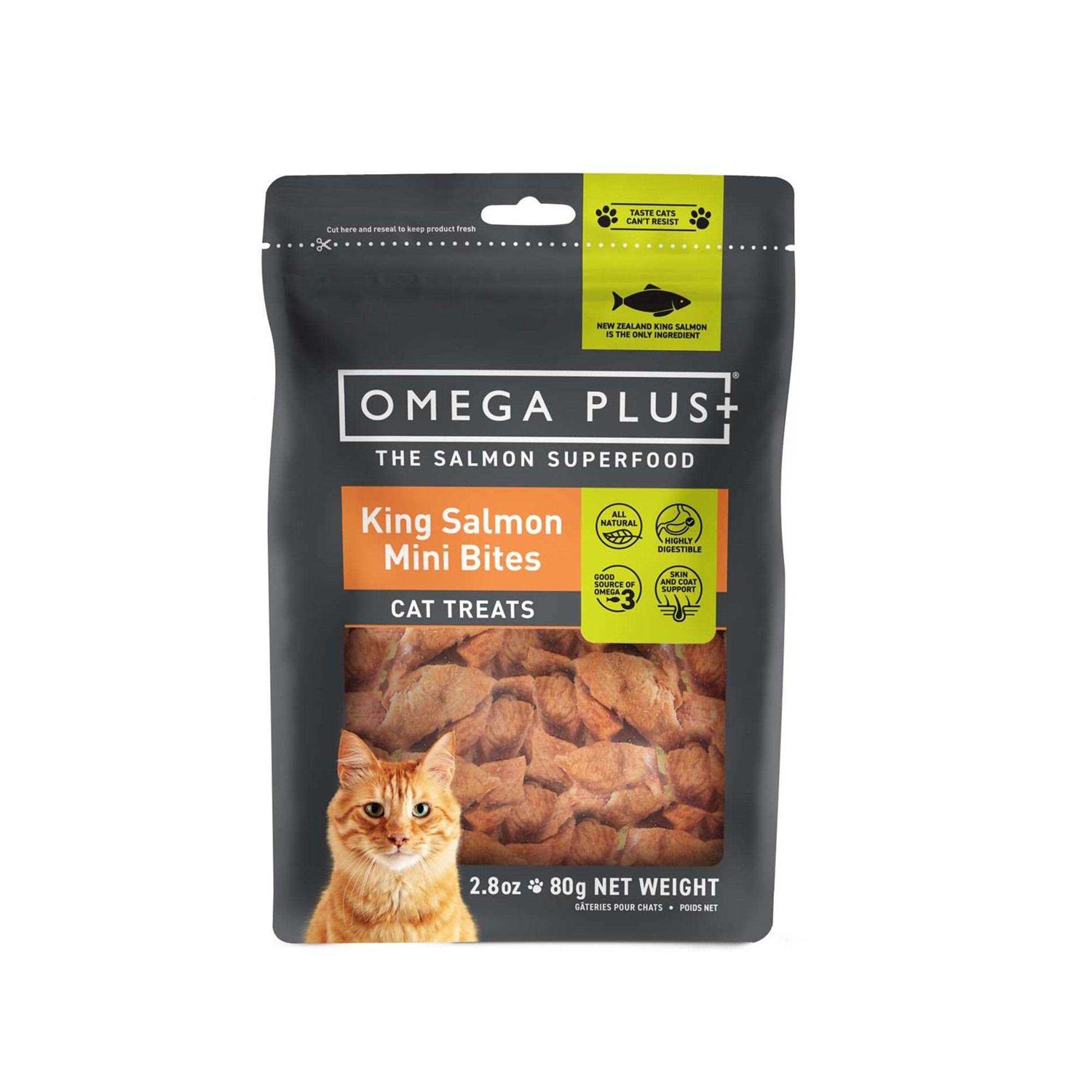 Omega Plus King Salmon Mini Bites Cat Treats - Pet Supplies online store