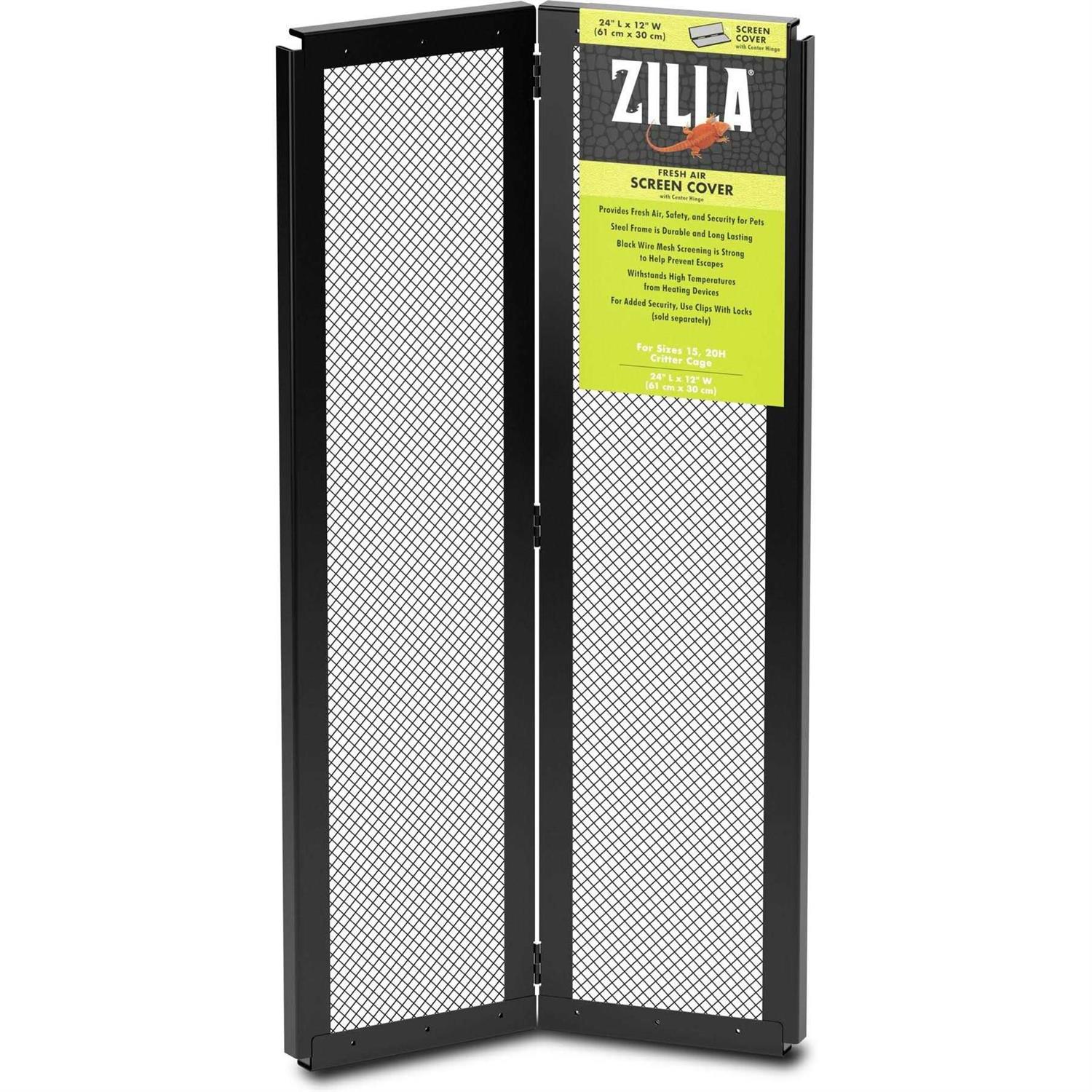 Zilla Fresh Air Screen Cover with Center Hinge - Pet Supplies online store