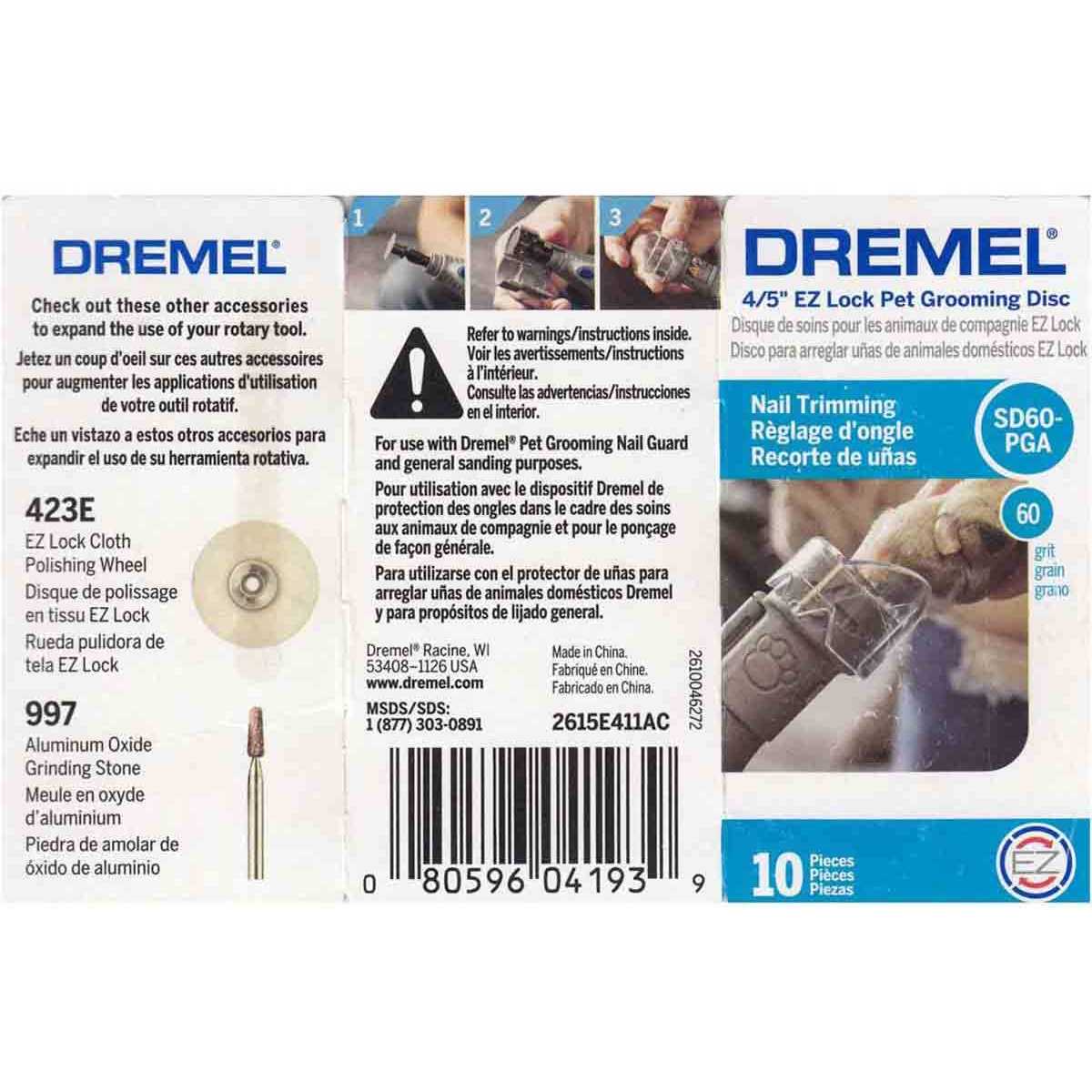 Dremel SD60-PGK EZ Lock Pet Nail Grooming Discs - Pet Supplies online store