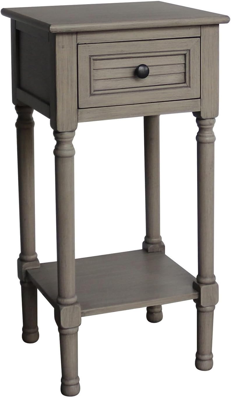 Urban Designs Venice Accent Storage End Table, Grey