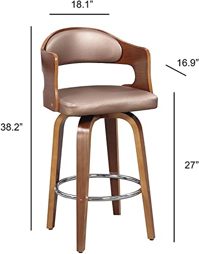 AC Pacific ACBS09-ROSE Leather Mid-Century 27