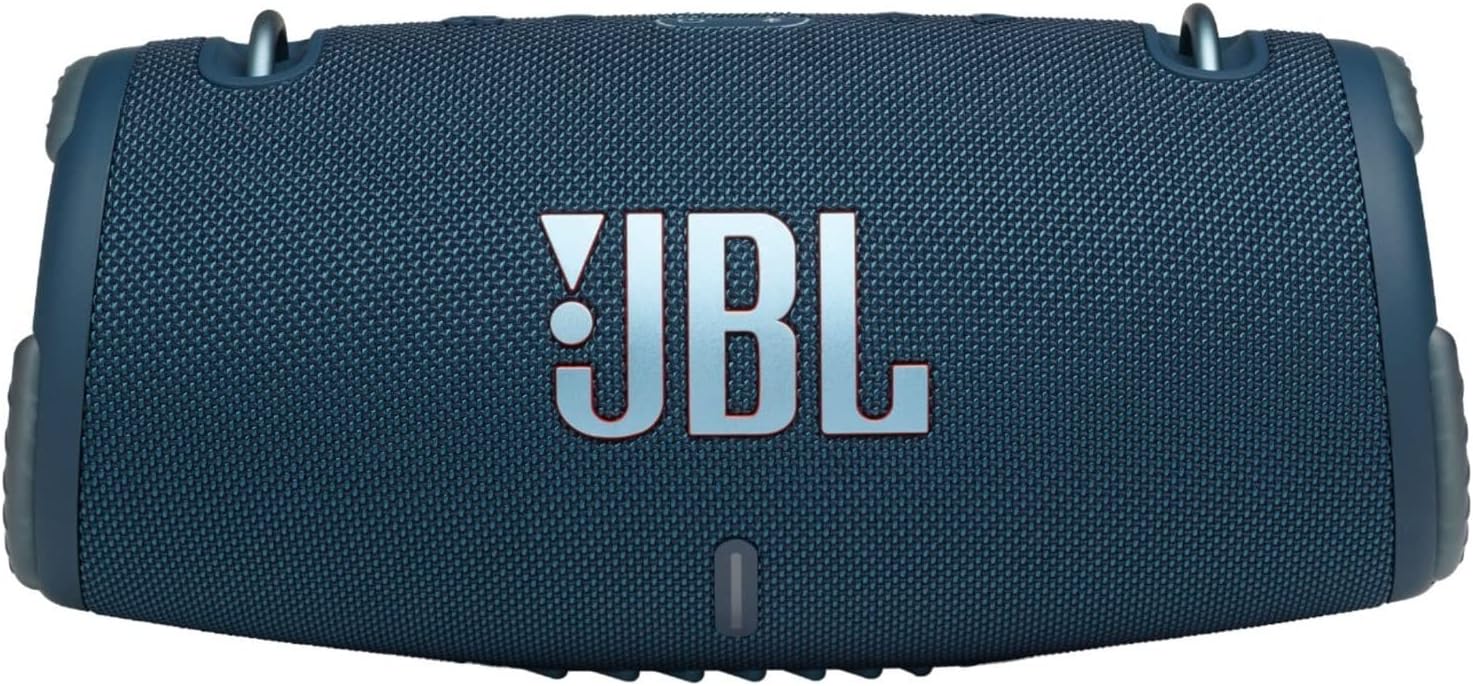 JBL Xtreme 3 - Portable Bluetooth Speaker Bundle with Deluxe CCI Silicone Carrying Sleeve Cover (Blue w/Red Sleeve)