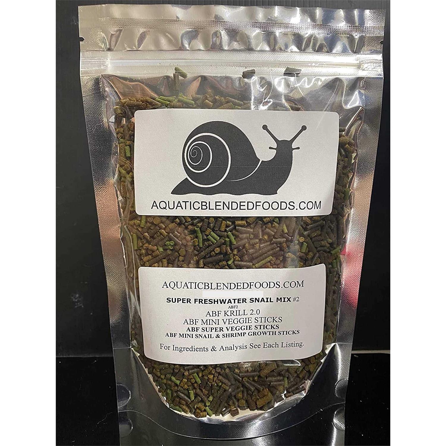 AQUATICBLENDEDFOODS ABF Aquatic Freshwater Snail Food Mix #2 with Calcium - Pet Supplies online store