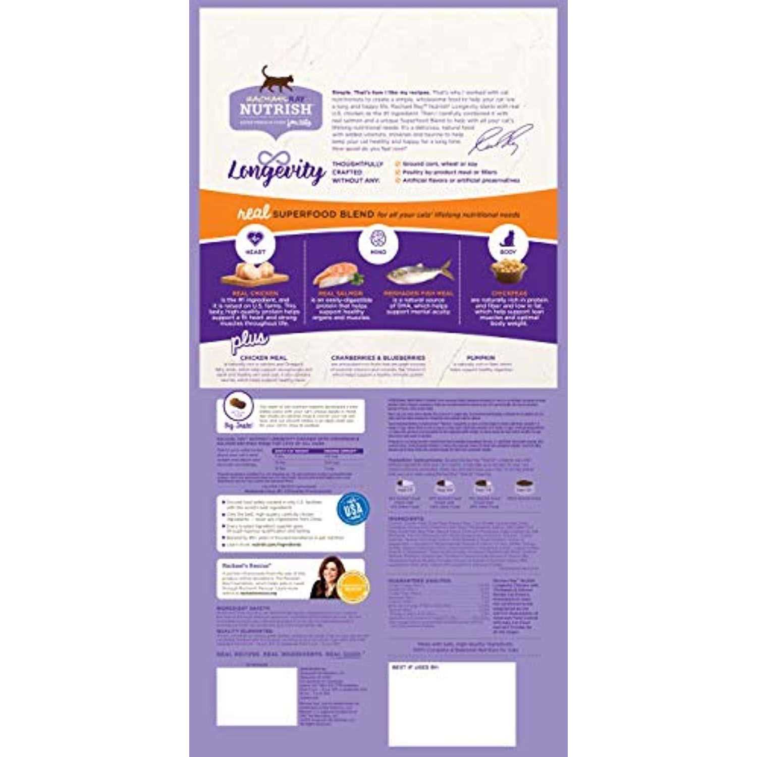 Rachael Ray Nutrish Longevity Dry Cat Food - Pet Supplies online store