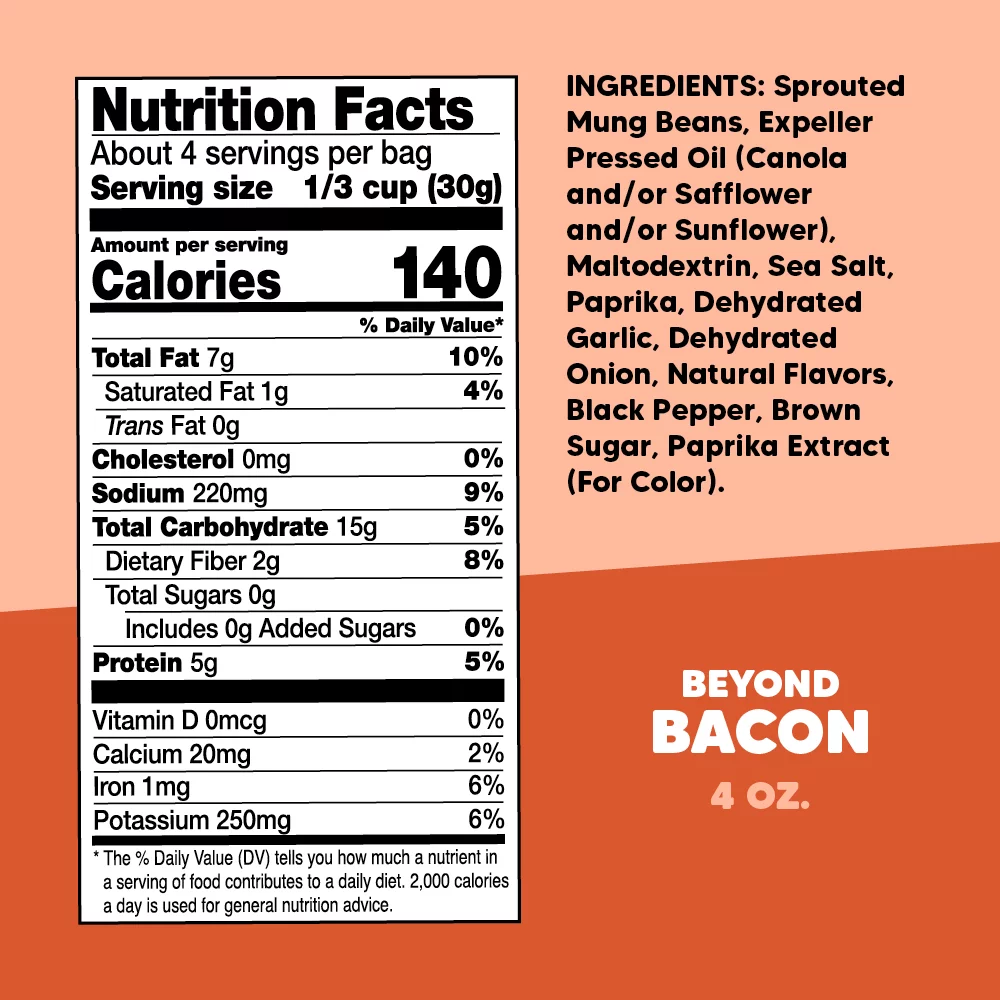 Crunchsters - Sprouted Protein Snack - Beyond Bacon 4oz 6-Pack