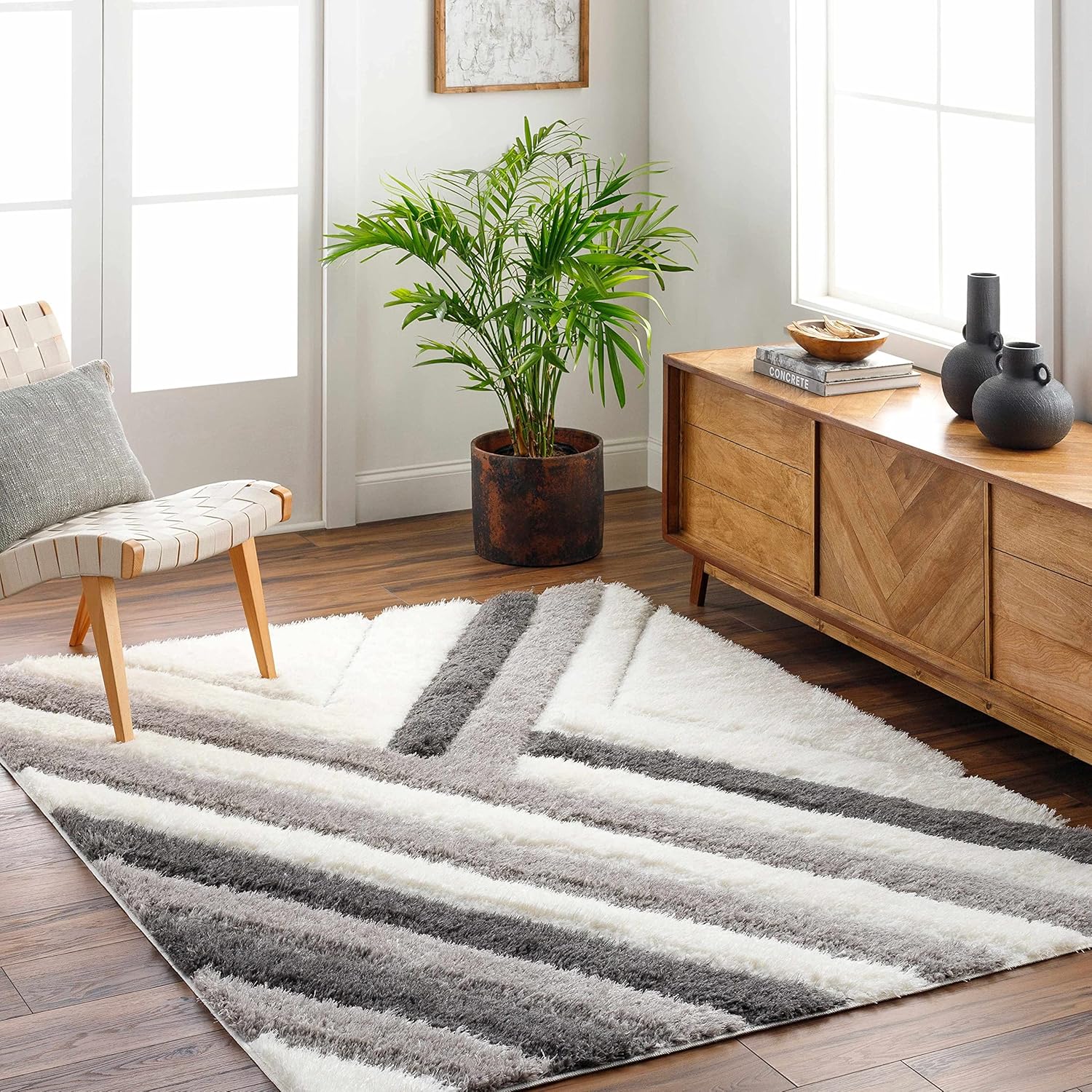 Zody Contemporary Area Rug - Bone, Taupe, Neutral - 7'10