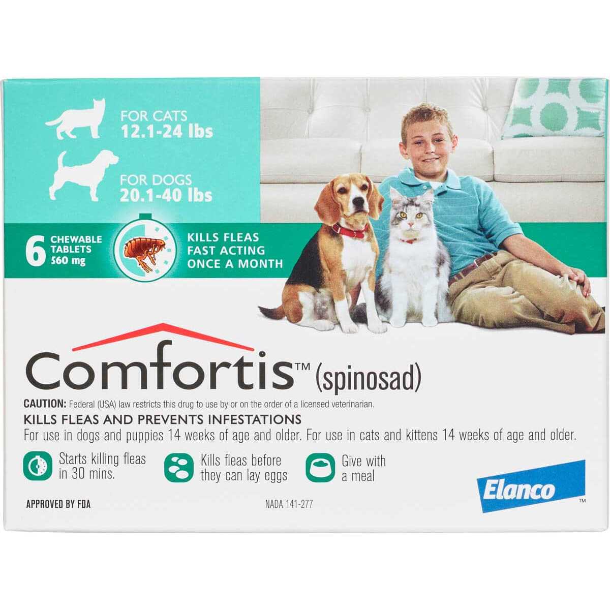 Comfortis Chewable Tablets for Dogs & Cats - Pet Supplies online store