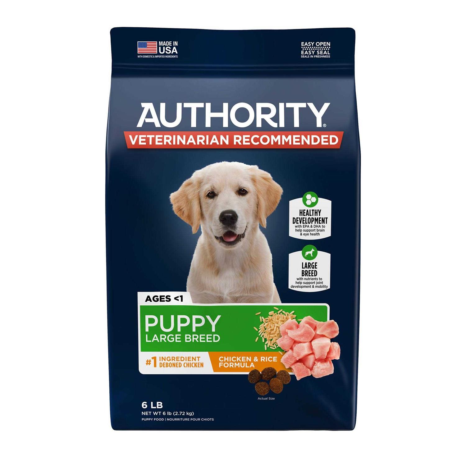 Authority Chicken Rice Formula Large Breed Puppy Dry Dog Food - Pet Supplies online store
