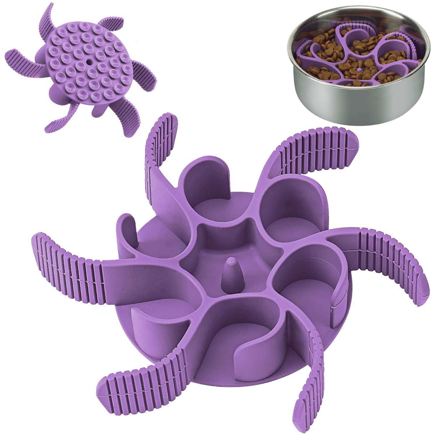 Anipaw Dog Slow Feeder Dog Bowls Silicone Spiral Dog Food Bowls Feeder Insert to Slow Down Eating for Large Medium Small Breed Dogs Perfect - Pet Supplies online store