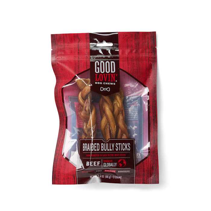 Good Lovin' Braided Bully Stick Dog Chew - Pet Supplies online store