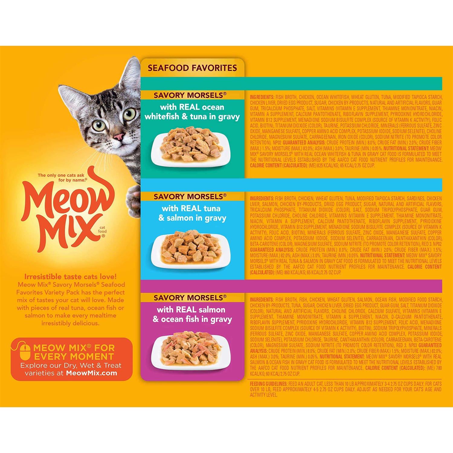 Meow Mix Cat Food Seafood Variety Pack - Pet Supplies online store