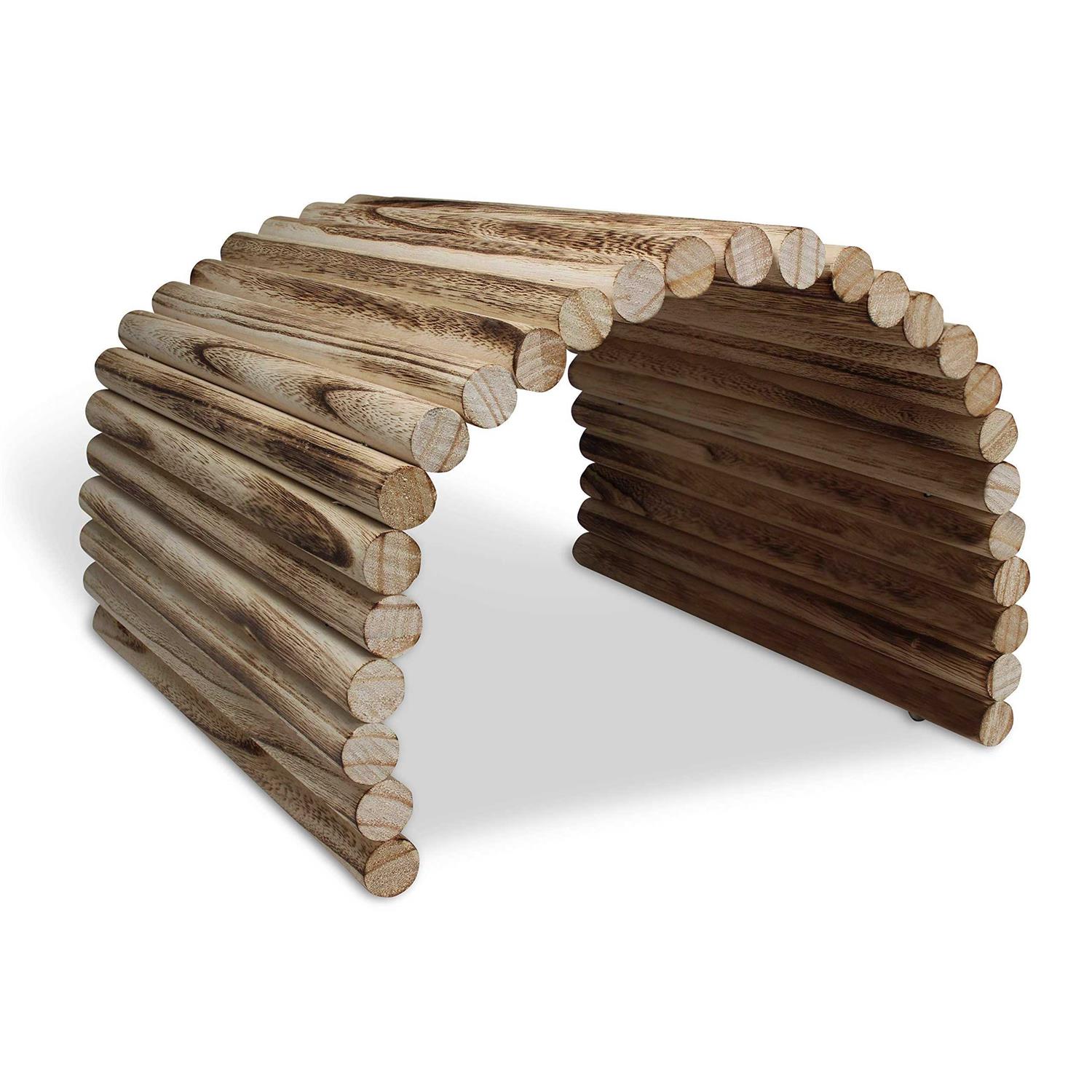 Pulse Brands Flexible Wood Hideout Extra Large House Tunnel Ramp - Pet Supplies online store